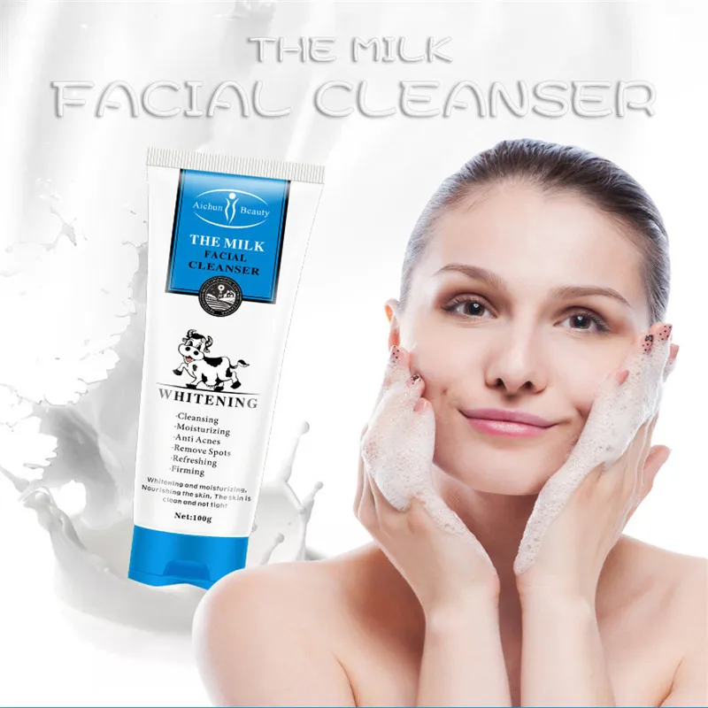 

Mild and Not Irritating Facial Deep Cleansing Pores Facial Cleanser Oil Control Moisturizing Shrink Pores Milk Cleanser TSLM1