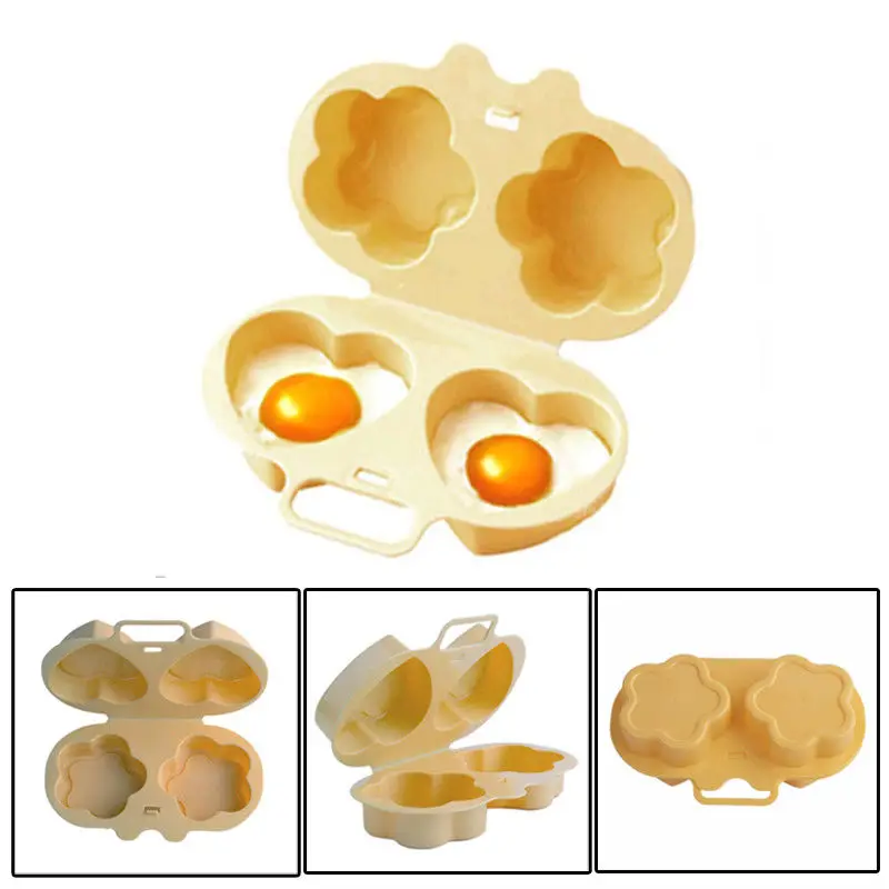 

Microwave Oven Heart Flowers Shape Egg Steamer Cooking Mold Home Kitchen Egg Cooker Kitchen gadgets Fried Egg tool