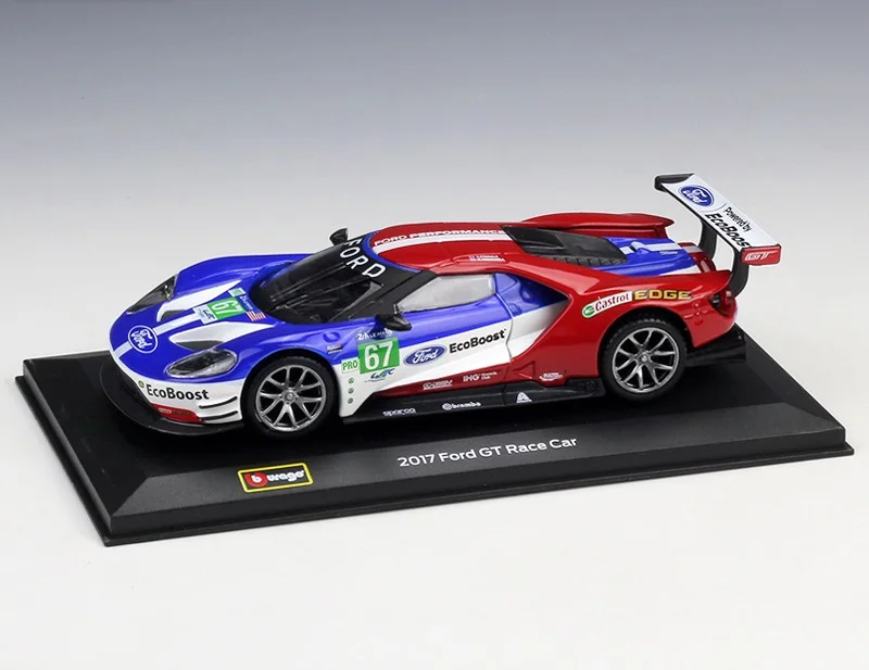 Bburago 1:32 M3 DTM AMG C-Coupe A5 Citroen C-Elysee DS3 M-Sport Ford Fiesta WRC Ford GT гоночная литая модель автомобиля - Цвет: Ford GT Nr.67