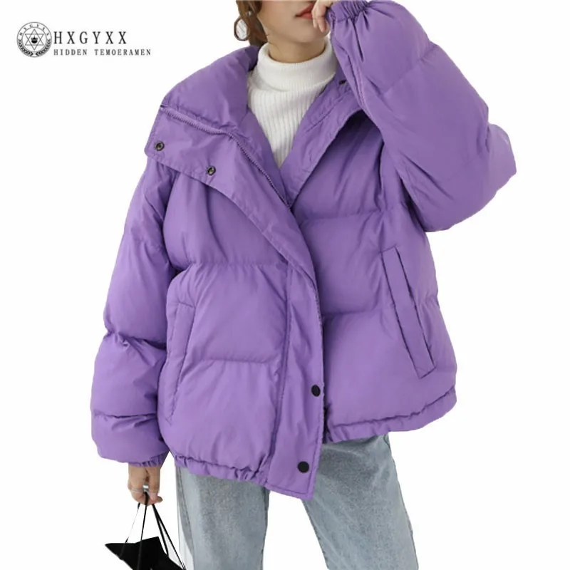 2019 Winter Jacket Women Clothing Cotton Coat Plus Size Thick Parka Female Quilted Jackets Short Warm Outwear Solid Okd489
