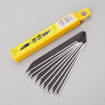 

10pcs 30 Degrees Snap Off Replacement Razor Blades 9mm Shaving Blade Utility Knife Tools Carbon Steel NB-39