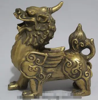 

China Chinese Fengshui Bronze Pixiu Unicorn Beast Kylin Statue sculpture