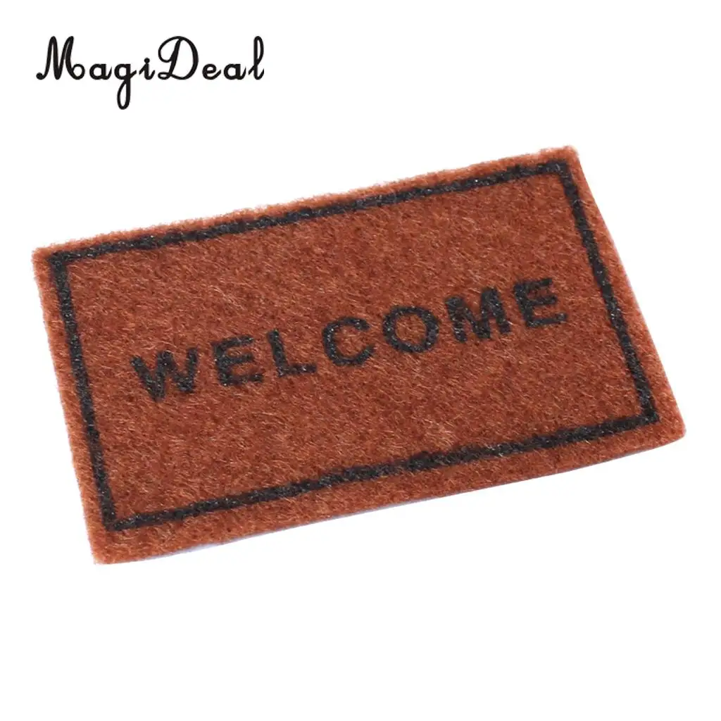 1:12 Miniature Dollhouse Mini Cloth Floor Rug Cover Carpet for 1/12 Dolls House Bedroom Bathroom Furniture Accessories