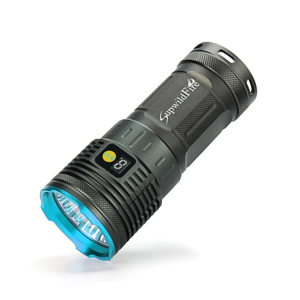 

4 Colors Supwildfire 55000LM 18 x XM-L T6 LED Power & Mode Digital Display Hunting Flashlight Waterproof Rechargeable #5J25