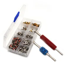 GZhengtong 134 шт. воздушный клапан кондиционирования сердечника и 2 шт. A/C R12 R134a холодильные шины клапан стержневые ядра инструмент для удаления