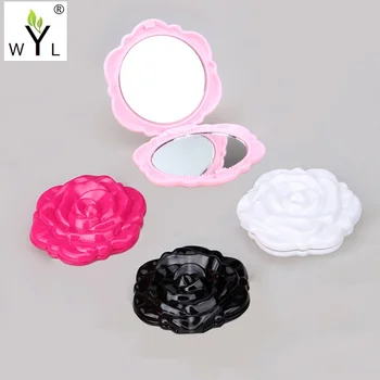 

Travel Mini Vintage Roses Foldable Cosmetic Mirror Luxury Fold Pocket Double Side 3d Rose Makeup Mirror 50pcs
