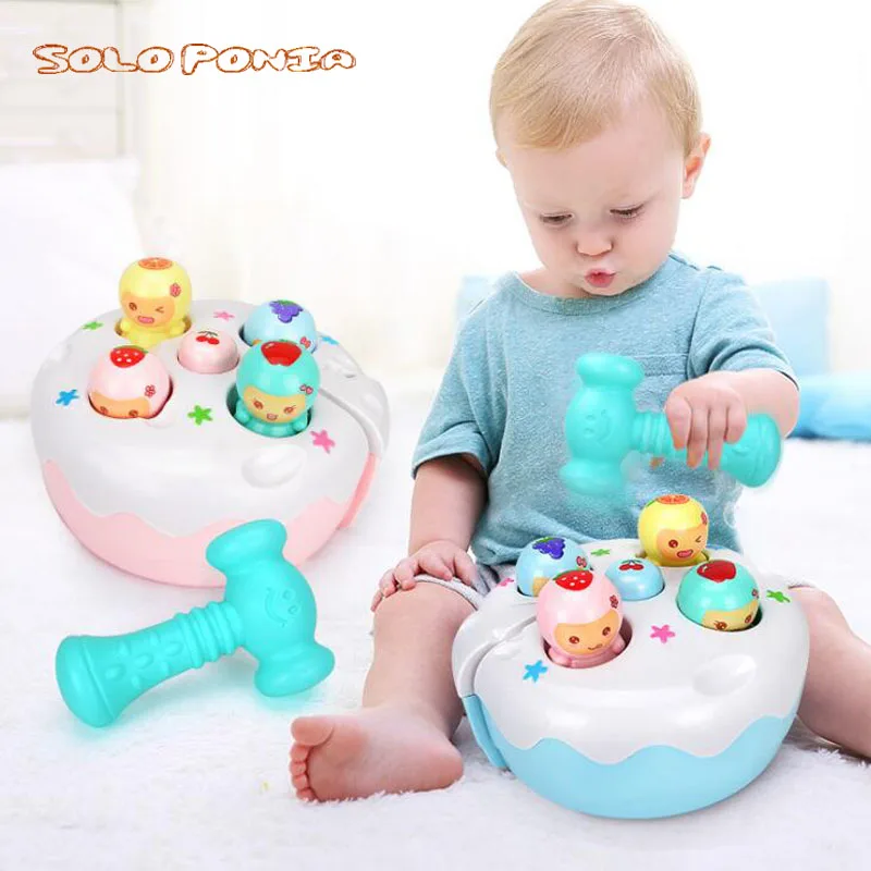 Kids Electric Play Hamster Music Toys Plastic Hammer Whack-a-Mole Knock Animals