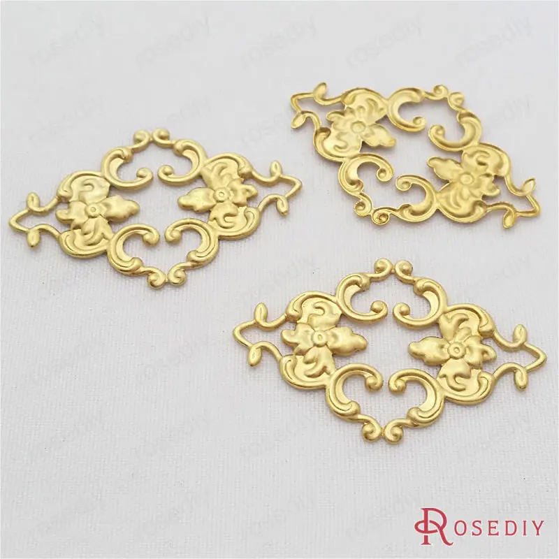 Wholesale 36*23mm No Plated Natural Color Brass Decorative Base Diy
