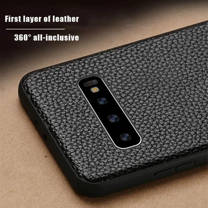 LANGSIDI чехол из натуральной кожи для мужчин S10 бизнес для samsung Galaxy s10 plus откидной Чехол для телефона, Capa противоударный для s10 e