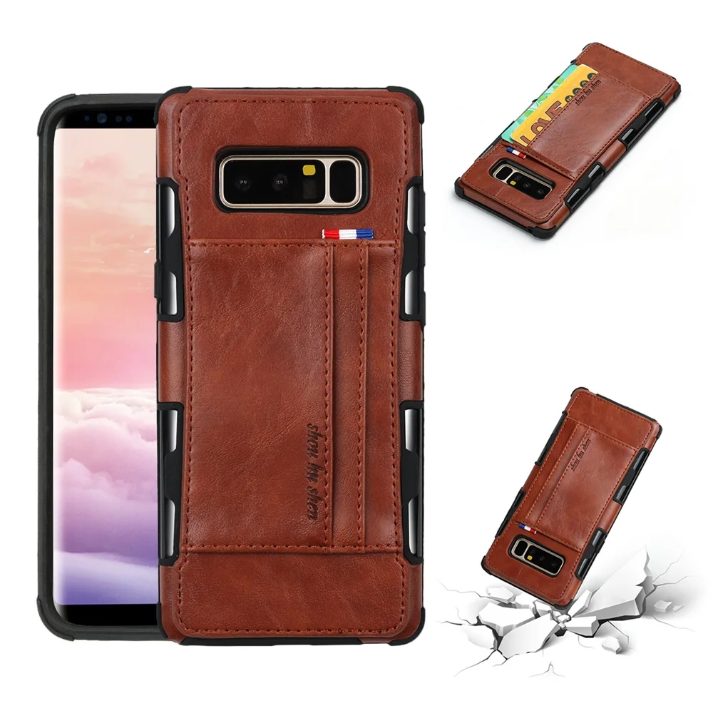 Кожаный чехол для Sumsang galaxy S8 S9 S10 Plus E с функцией кошелька и отделением карт samsung Note 9