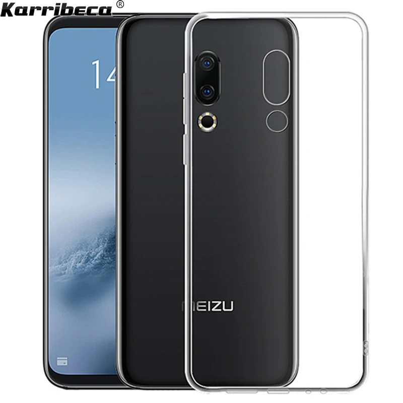 Прозрачный ультра тонкий Тонкий силиконовый чехол на Meizu 16 plus чехлы прозрачная
