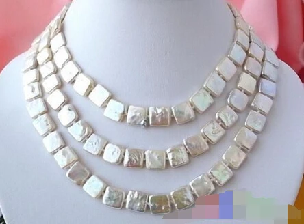 

song voge gem nanJ0559 WHITE SQUARE FW CULTURED PEARL NECKLACE