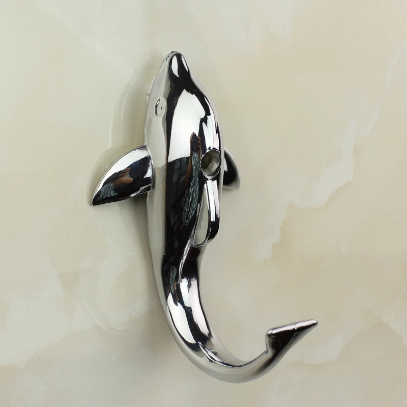 KEY HOOK Wall Key Holder Hanger Steel Hooks Design Black NEW Dolphins 