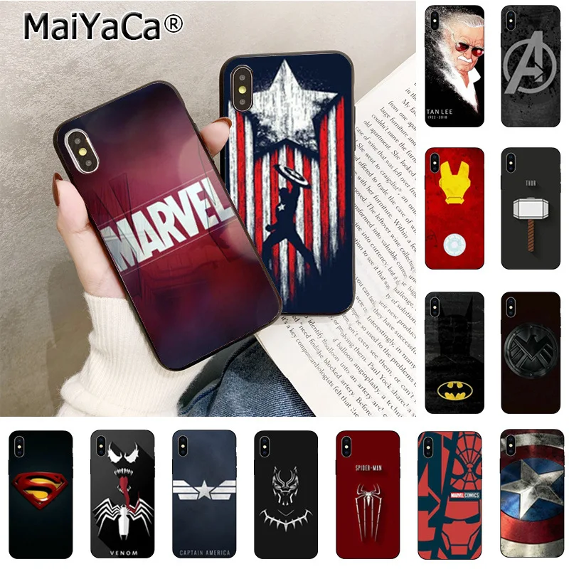 

Maiyaca Marvel Comics logo TPU Phone Case Cover Shell for iPhone 8 7 6 6S Plus X Xs Xr XsMax 5 5s SE 5c Coque