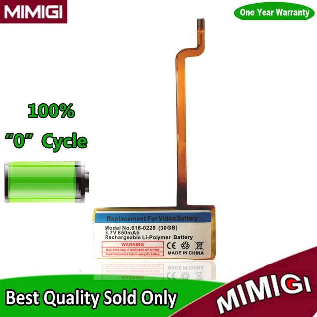 Original Replacement 650mAh 616 0229 Battery For Apple iPod 5G Video
