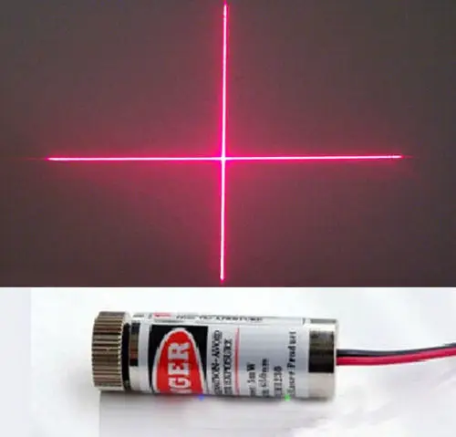 

2pcs Industrial Class 650nm 5mW 5v Red Laser Cross Module Glass Lens Focusable