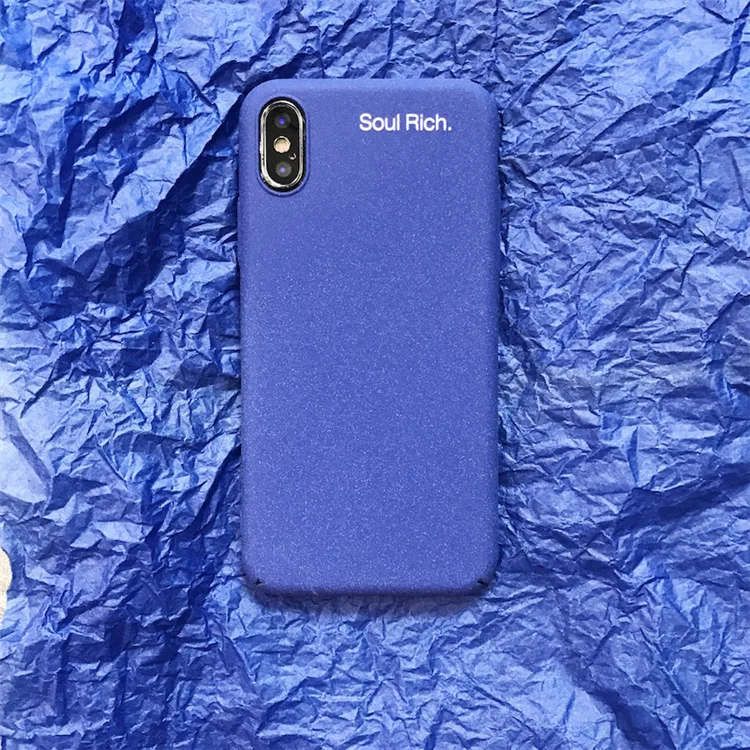 

Simple Pure Color Atmosphere Business Blue Iphone 8plus Case Iphone 7 Case and So on Phone Case Dirt-resistant Anti-knock