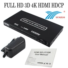 Fully HDMI 1.4 Version 1X16 HDMI Splitter 1 input 16 output Port HDMI Switcher Switch Converter Box 4K2K 1080P Blu-ray Players