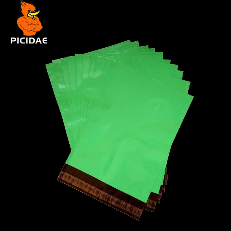 Saco de Discussão Envelopes de Plástico Pacote de Correio Auto adesivo por Atacado em Massa Verde Embalagem Postal Mailer Poli Grátis Pelo Correio