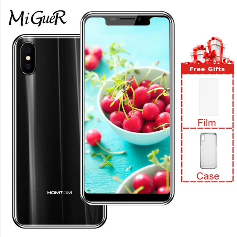 

HOMTOM H10 5.85" Inch Android 8.1 MTK6750T Octa Core Smartphone 8MP+16MP 4GB+64GB Face ID Fingerprint Recognitio Mobile Phone