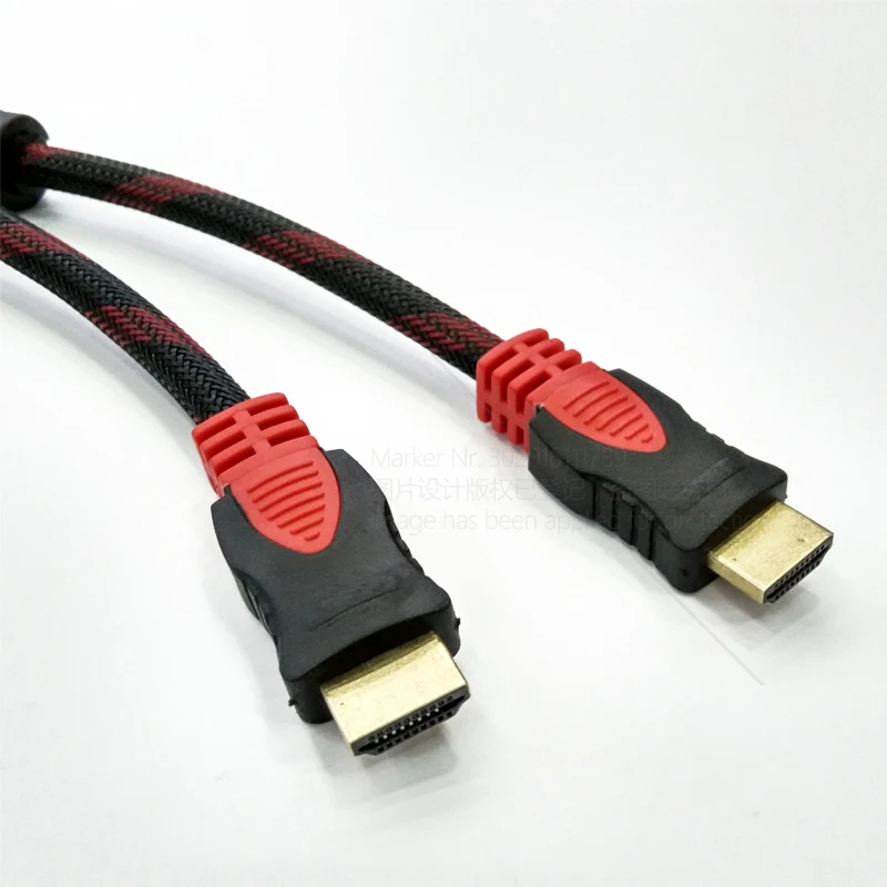 AUN Высокоскоростной HDMI кабель позолоченный 1,4 версия двойное магнитное кольцо, поддержка 3D, 1080P для ТВ, HD монитор, проектор