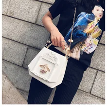 Ретро барокко Ангел тисненые женские сумки дизайнерские цепи сумки через плечо женские Роскошные ПУ сумка на плечо женский кошелек