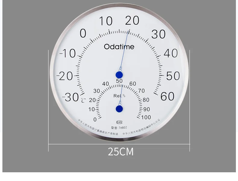 Odatime термометр/гигрометр из нержавеющей стали бытовой прибор для измерения температуры и влажности домашний декор для спальни кабинета