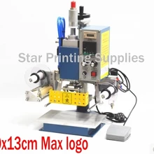 Пневматическая машина для горячего тиснения фольгой 13x10 см брендинг машина маркировочный пресс машина