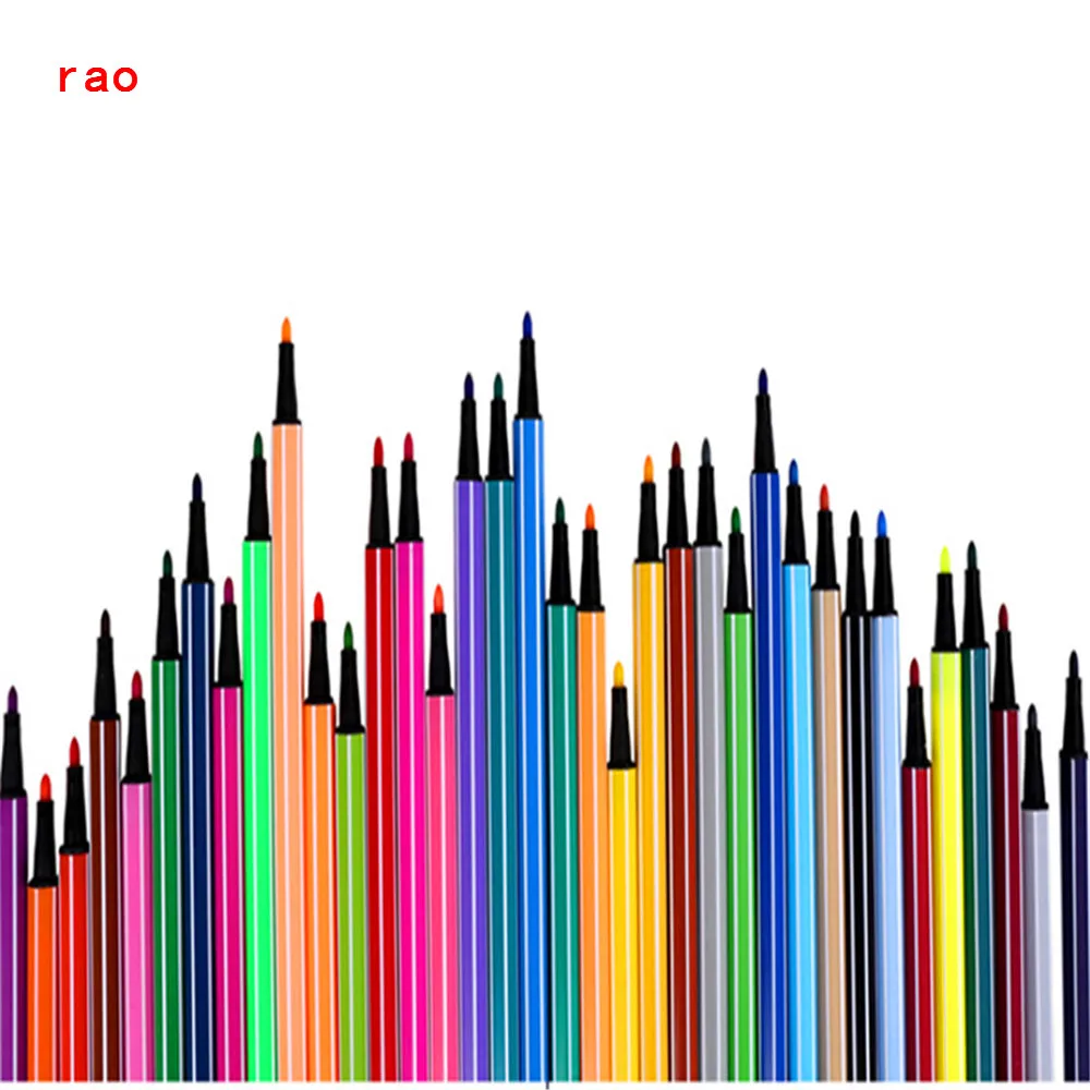 

High quality 12/18/24/36 colour watercolor pen School student drawing Art markers pen for painting brushes