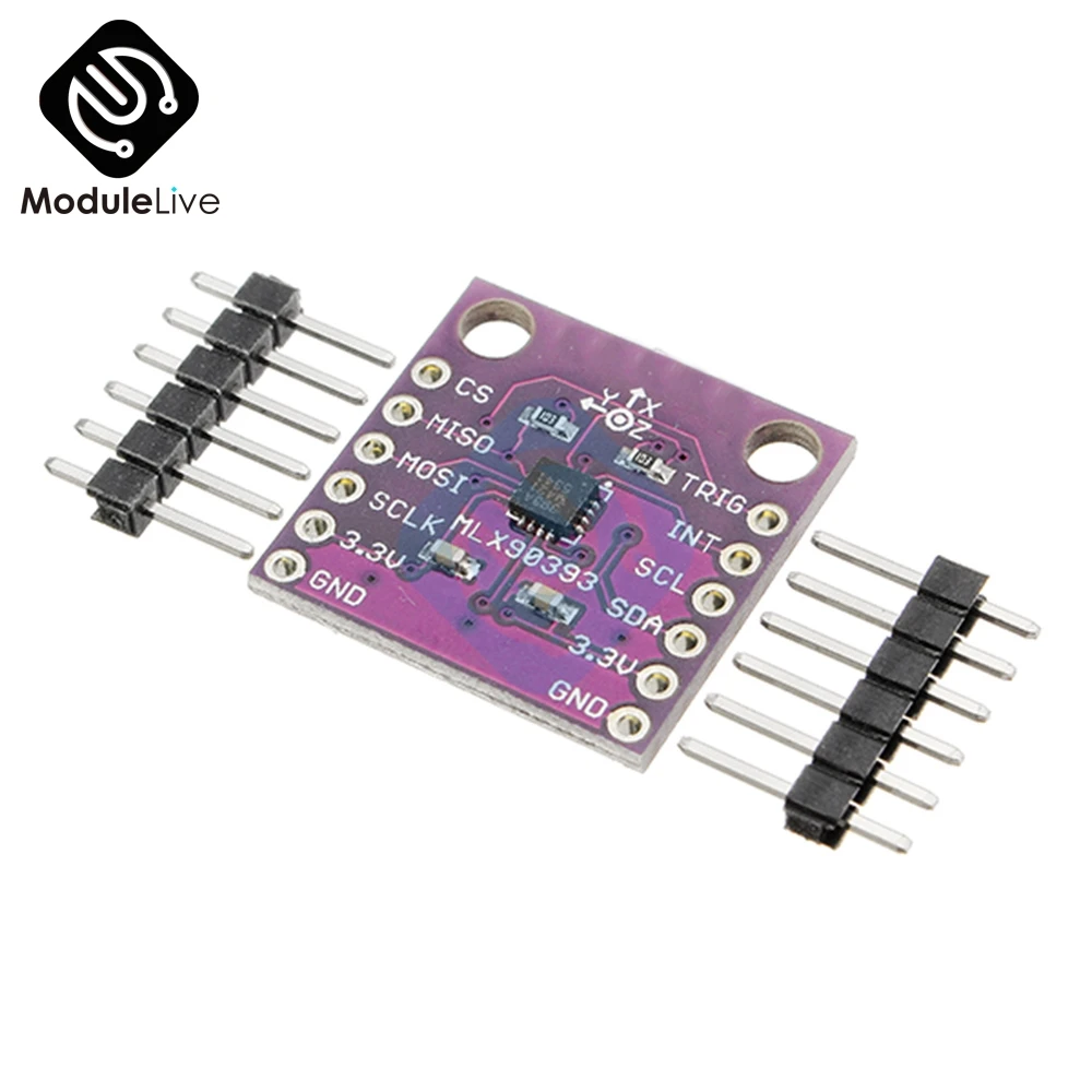 

CJMCU-90393 MLX90393 Digital 3D Hall Sensor Three-Displacement Angle Rotate 3D Position Sensor Board Module New