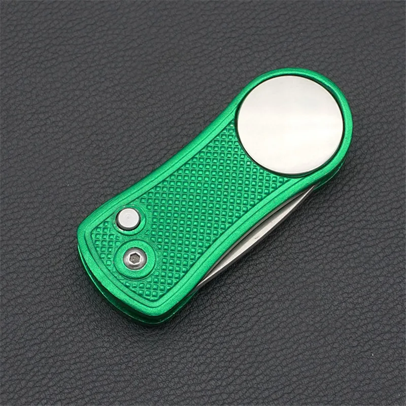 Divot инструмент с зубчиками с кнопкой Магнитный маркер мяча портативный складной для мяч гольфклуба MSD-ING