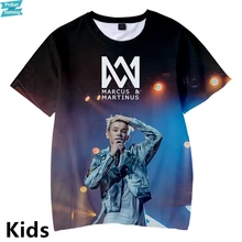 MARCUS& MARTINUS 3D печатных дети футболки K-POP модная летняя футболка с короткими рукавами Лидер продаж Повседневное уличная детская одежда, футболки