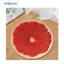 Красный грейпфрут, Круглый нескользящий абсорбирующий коврик для ванной, коврик для гостиной, спальни, напольный ковер, Tapete Infantil