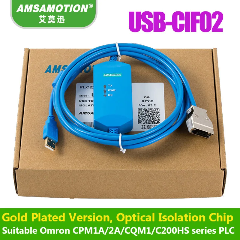 CPM1A//2A//CQM1//C200HX series plc programming cable data download line USB-CIF02