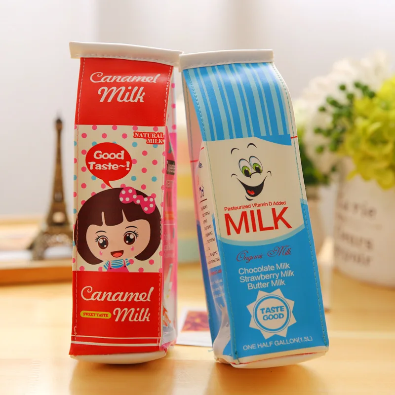 3d kawaii school pencil case milk box lapices bags pencilcase estuches para lapices astuccio scuola cute pen pouch cases tools