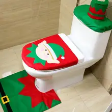 3 шт./компл. рождественские украшения Чехлы для унитаза и ковер набор для ванной комнаты контурный ковер рождественские украшения для Natal Navidad Декор