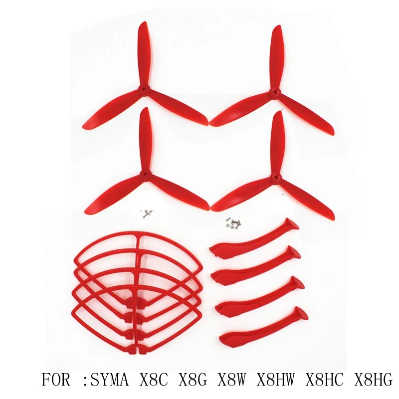 Quadcopter набор для SYMA X8C x8w x8g x8hg x8hw x8hc Пропеллеры Шасси лезвие Рамки Quadcopter Наборы Радиоуправляемый Дрон запасных Запчасти