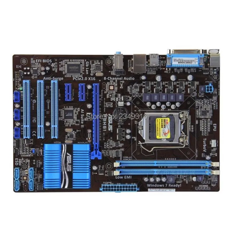 

original motherboard for ASUS P8H61 LGA 1155 DDR3 USB2.0 16GB boards for I3 I5 I7 32nm cpu H61 desktop motherboard Free shipping