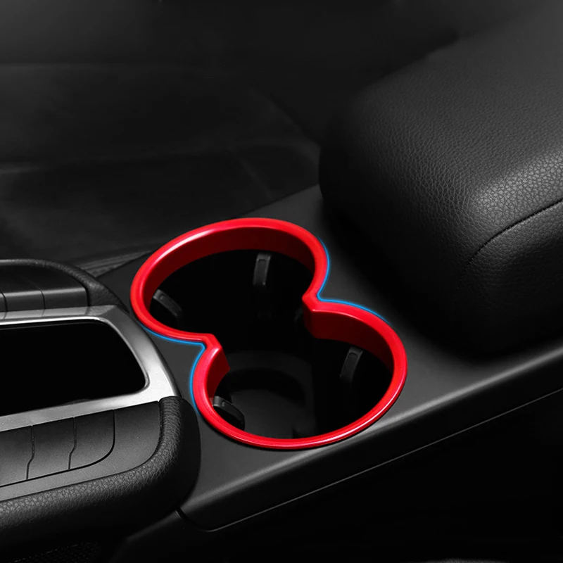

Car Styling ABS Interior Console Gear Shift Water Cup Holder Decorative Cover Trim frame Ring for Porsche Macan Auto Accessories