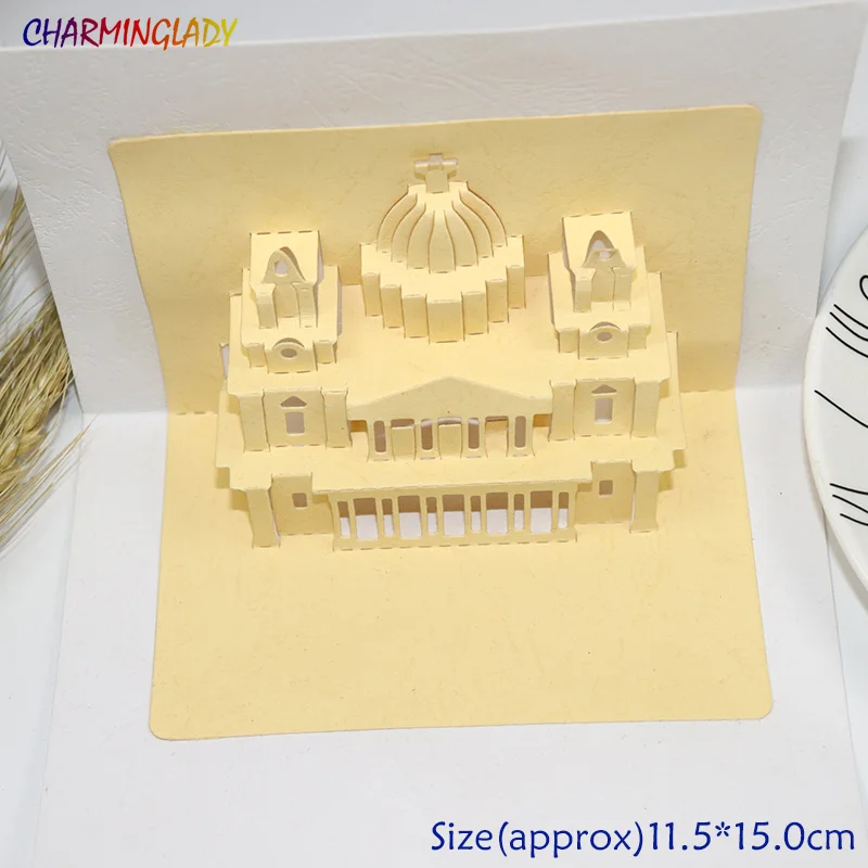 

Metal Cutting Dies 3D Stereo House Palace Castle Stencils for DIY Scrapbooking/photo album Decorative Embossing Paper Card Craft