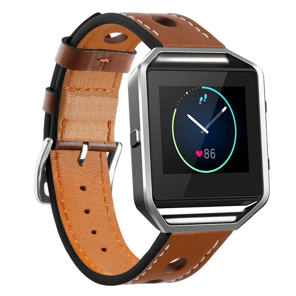 Bands Leather for Fitbit Blaze Small Large Hollow Strap (5)