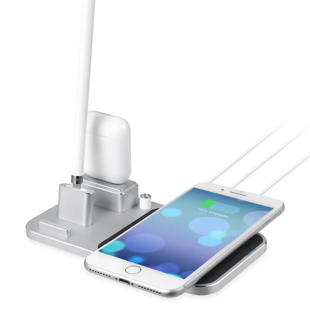 4in1 10W Fast Wireless Charger Charging Dock IPAD Stand