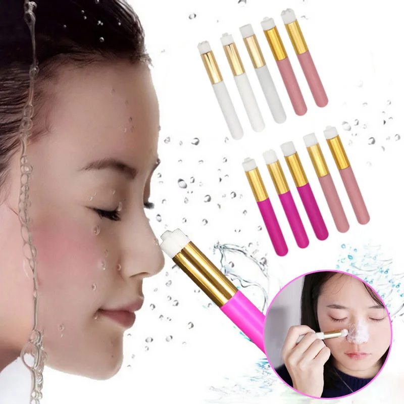 

1PC Acne Cured Blackhead Nose Cleaning Makeup Brush Peel Off Blackhead Acne Wash Remover Tool Skin Care Nose Brush