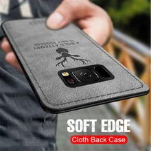 

For Samsung s8 Plus case fashion elk Pattern silicon TPU case Ultra Thin Cloth Texture Case For Samsung s9 Plus Galaxy s8 Plus