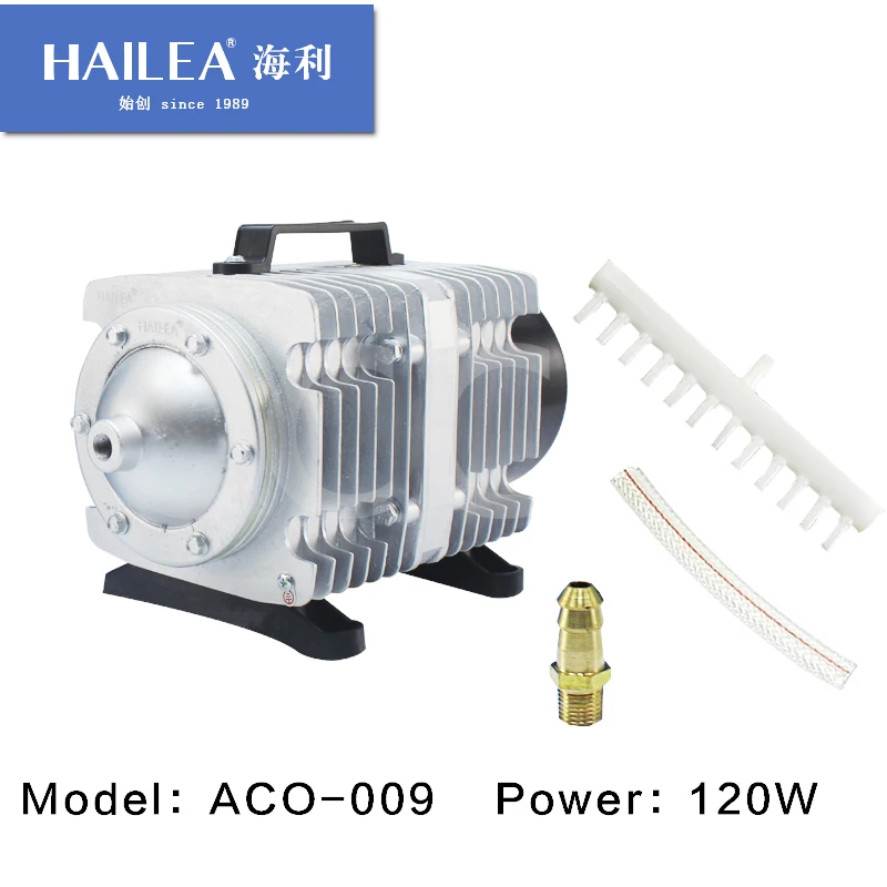 

120L/min 120W Seafood pond reservoir aerator, electromagnetic air compressor. Aquarium inflator.Kam carp pooling oxygen machine.