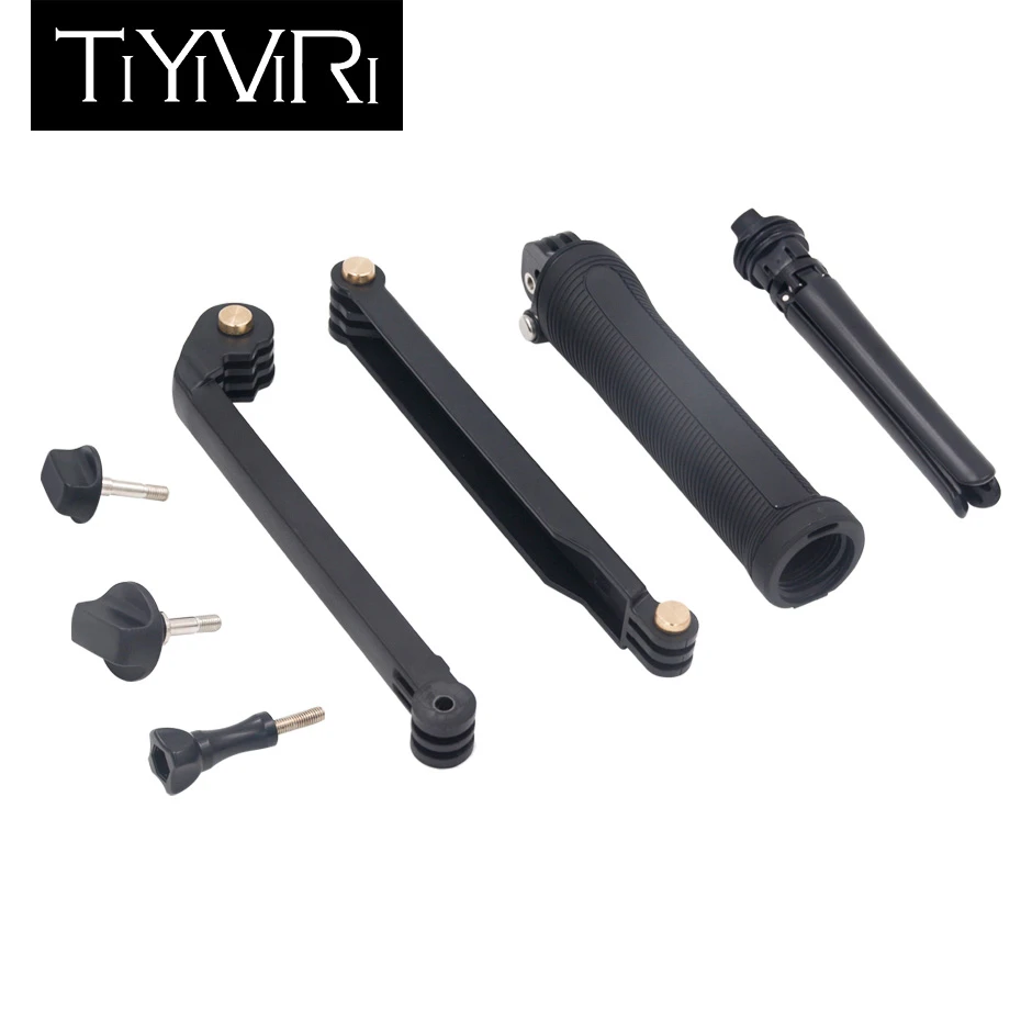 

Waterproof 3 Way Grip Monopod for GoPro Hero 6 5 7 4 Black Silver Session Sjcam Sj7 Yi 4K Action Camera Selfie Stick for Go Pro