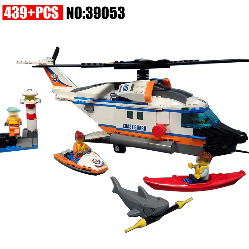 

City Heavy Rescue Helicopter 39053 439PCS Building Blocks Bricks educational toys for children Christmas gifts Compatible 60166