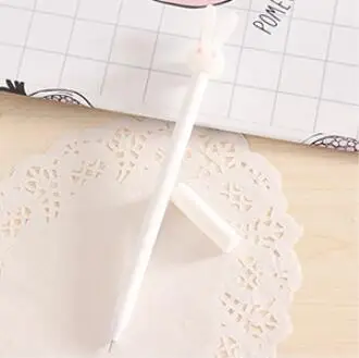1 pieza de papelería de dibujos animados lindo conejo kawaii bolígrafo creativo escuela oficina bolígrafo de gel regalo manijas conejito dulce encantador bonito