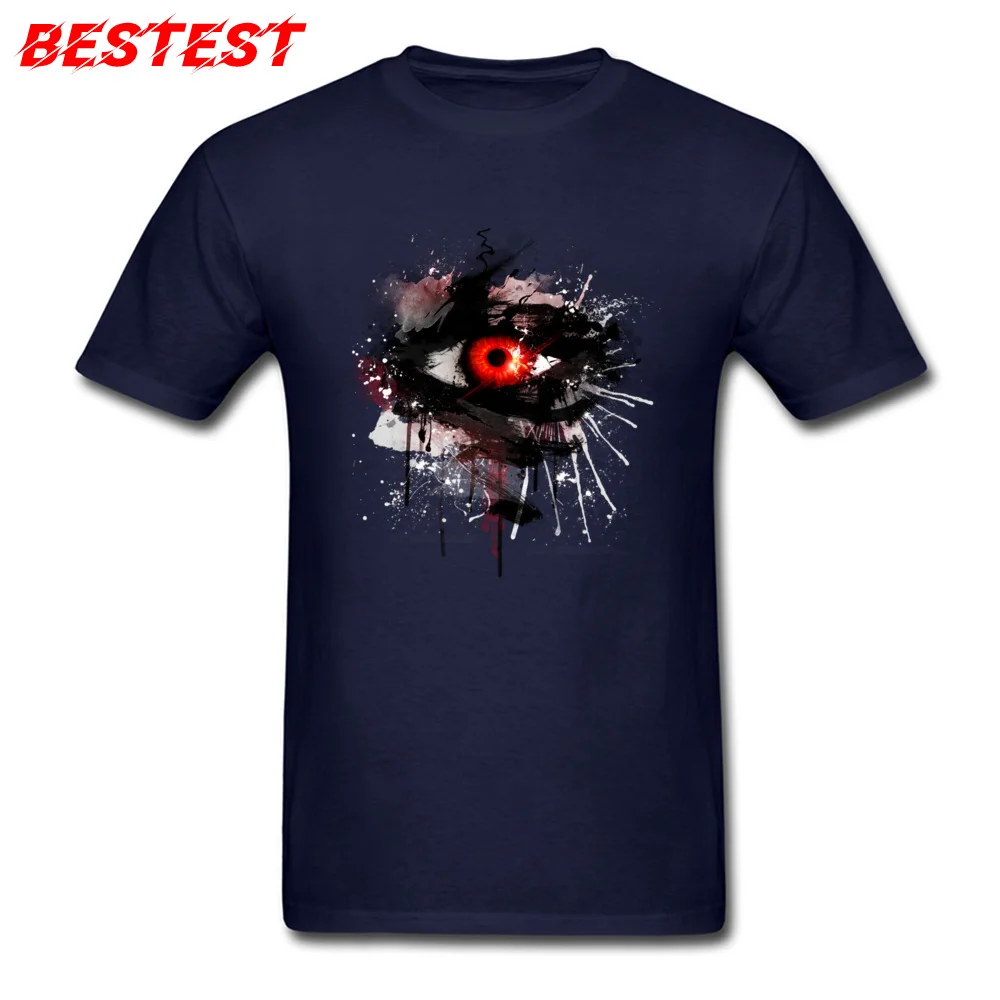 Behind Red Eyes 100% Cotton Fabric Men's Short Sleeve Tops T Shirt Casual Summer Fall T-Shirt On Sale Round Collar Tops Shirts Behind Red Eyes navy
