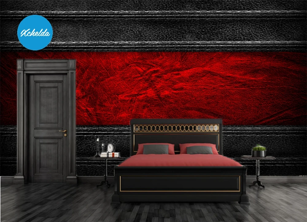 Wandbild 3d Tapeten Custom Wandmalereien Malerei Schwarz Rot